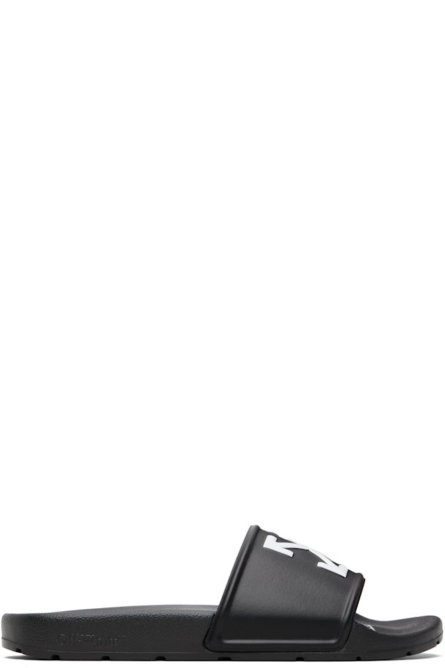 Off-White — Black Arrow Slide Sandals