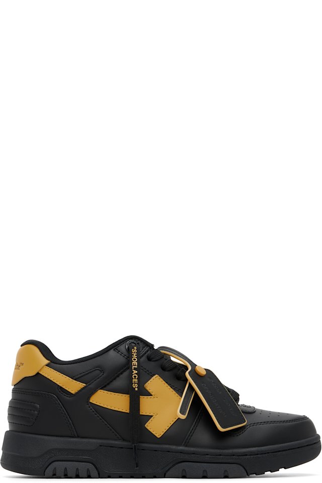 Off-White — Black 'Out Of Office' Calf Leather Sneakers
