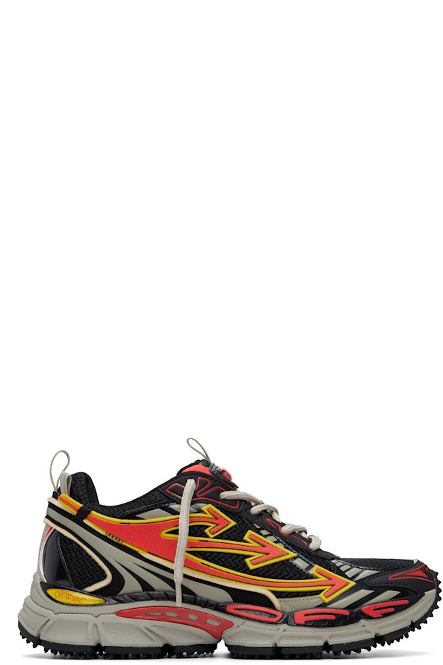 Off-White — Black 'Be Right Back' Mesh Sneakers