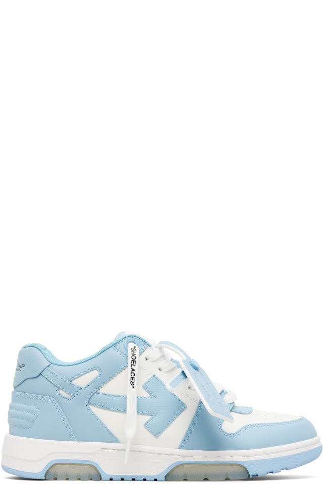Off-White — White & Blue Out Of Office Sneakers