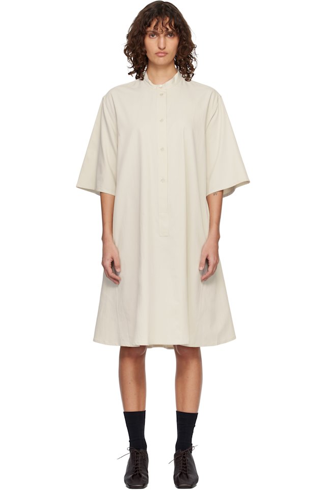 Studio Nicholson — Off-White Twill Minidress