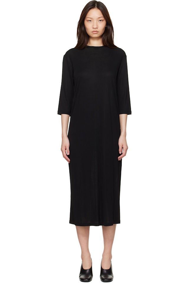 Studio Nicholson — Black Milner Jersey Midi Dress