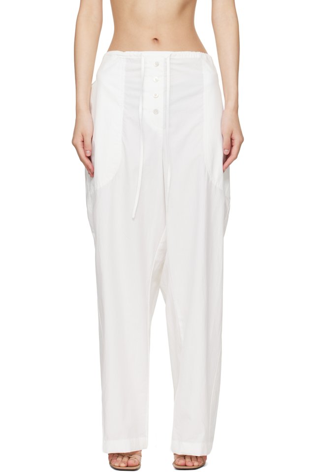 Studio Nicholson — White Ventura Trousers