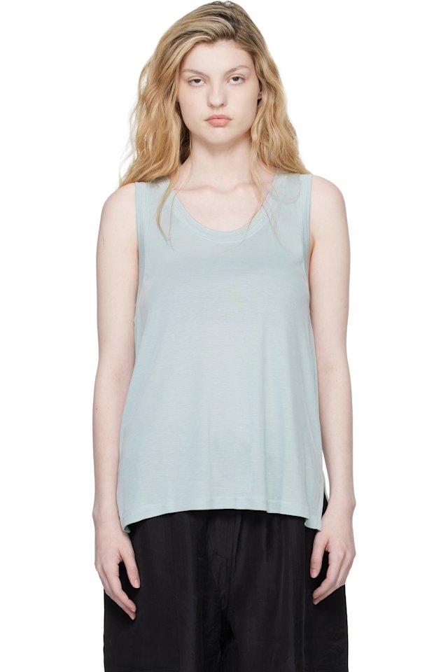 Studio Nicholson — Blue Votan Jersey Tank Top