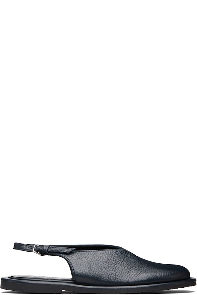 Studio Nicholson — Navy Paley Leather Loafers