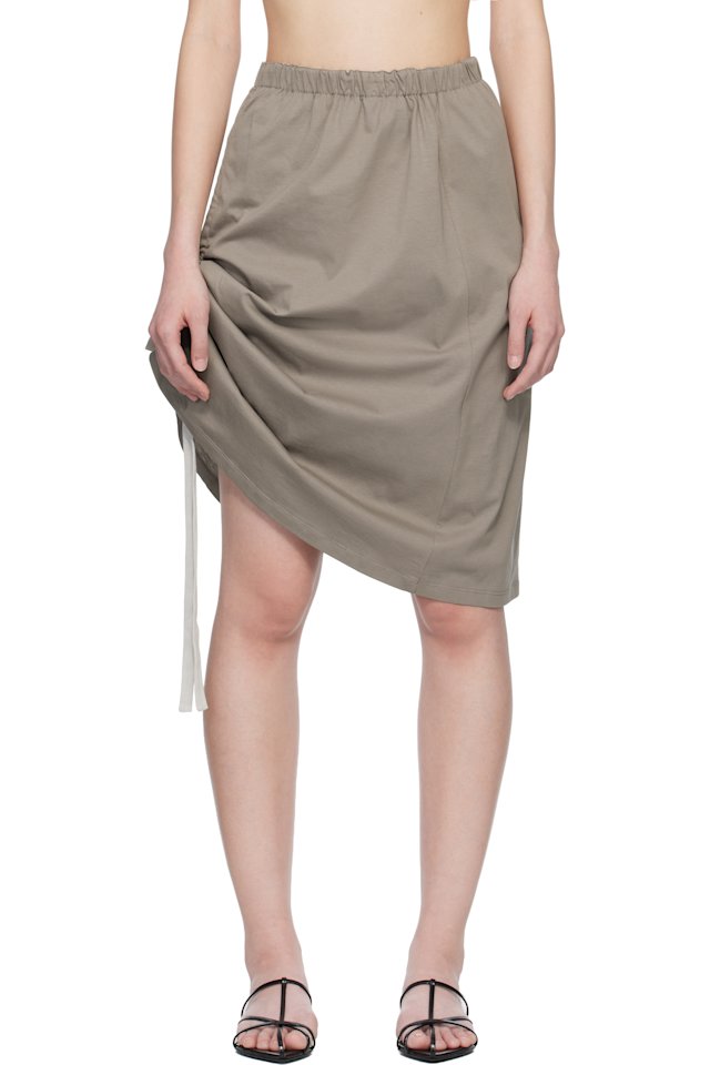 Renaissance Renaissance — Khaki Samantha Reversible Midi Skirt