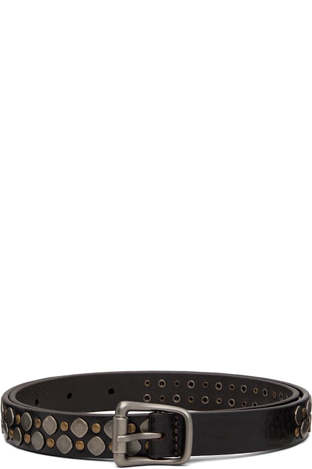 LEMAIRE — Brown Rio Studs 20 Belt