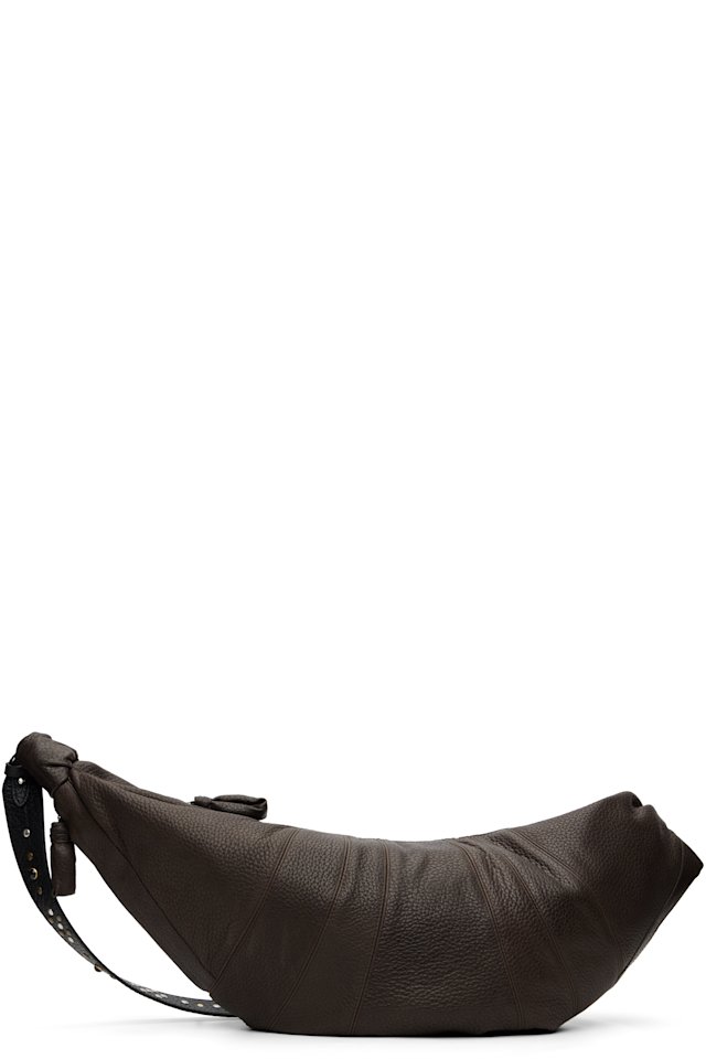 LEMAIRE — Brown Western Studs Large Croissant Bag