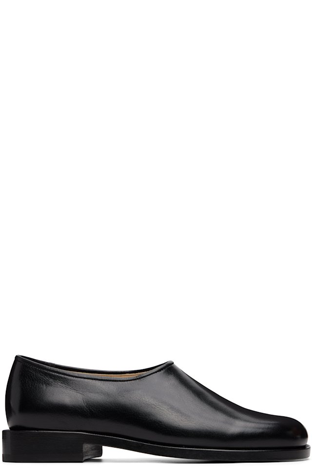 LEMAIRE — Black Anatomic Slip On Loafers
