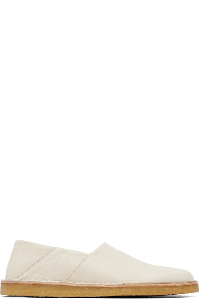 LEMAIRE — Off-White Square Slip-on Loafers