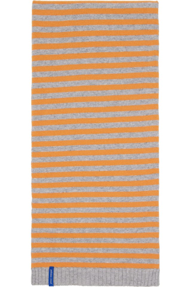 Paloma Wool — Gray & Orange Bela Scarf