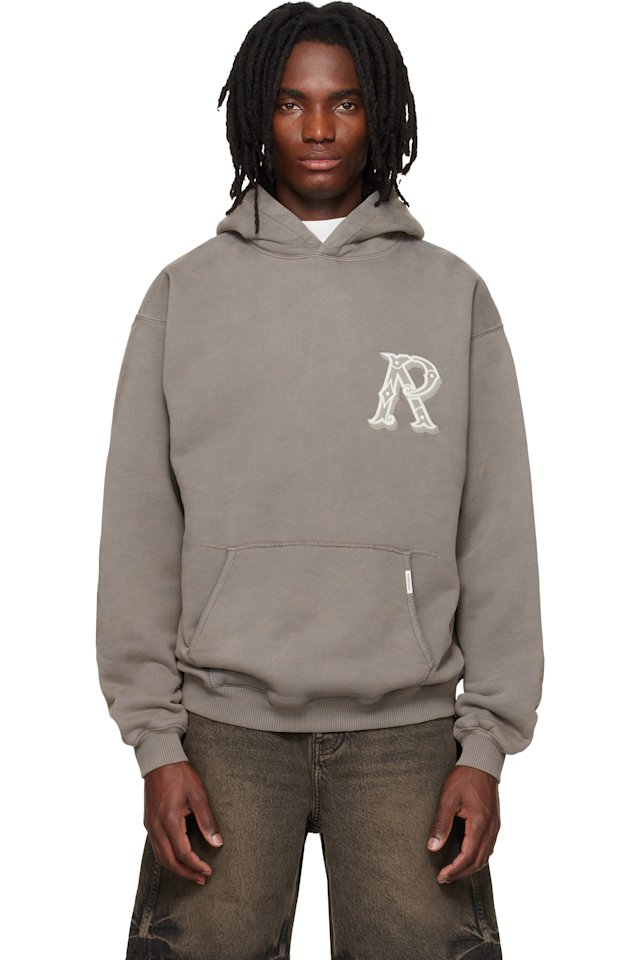 Represent — Brown Western Initial Hoodie