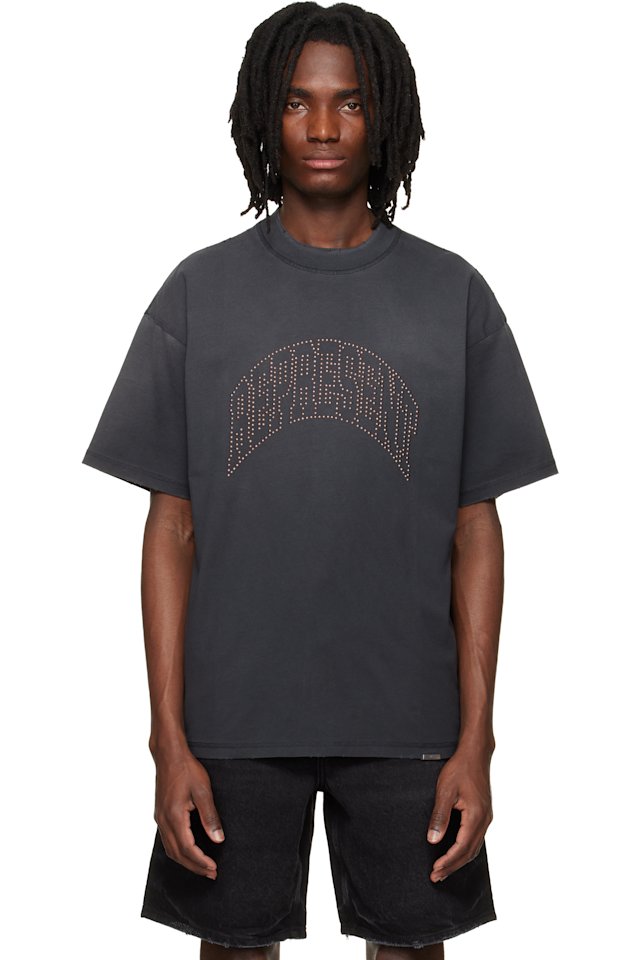 Represent — Black Embellished 'Represent' T-shirt