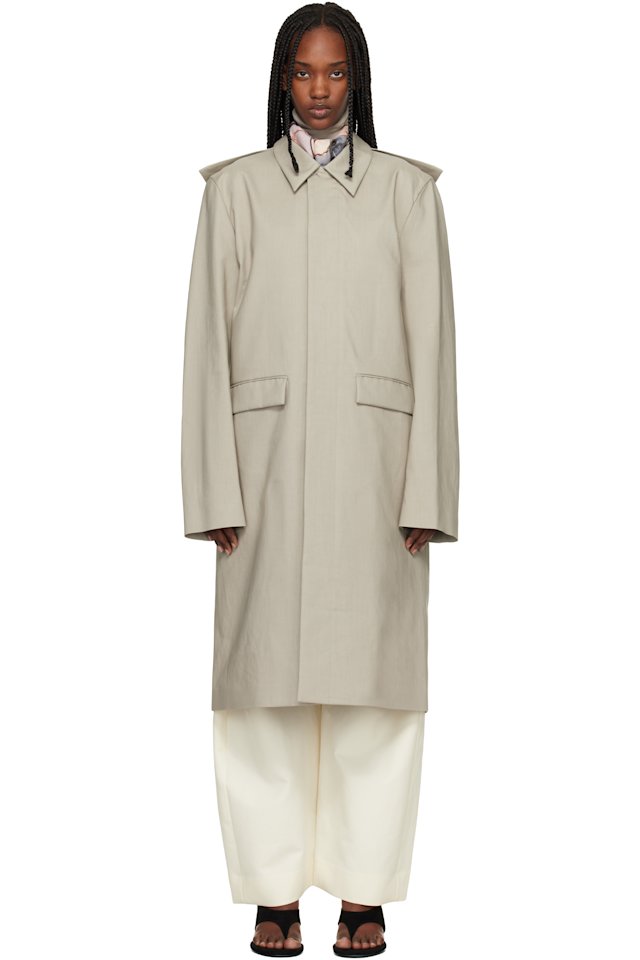 Rier — Green Cotton Bonded Coat