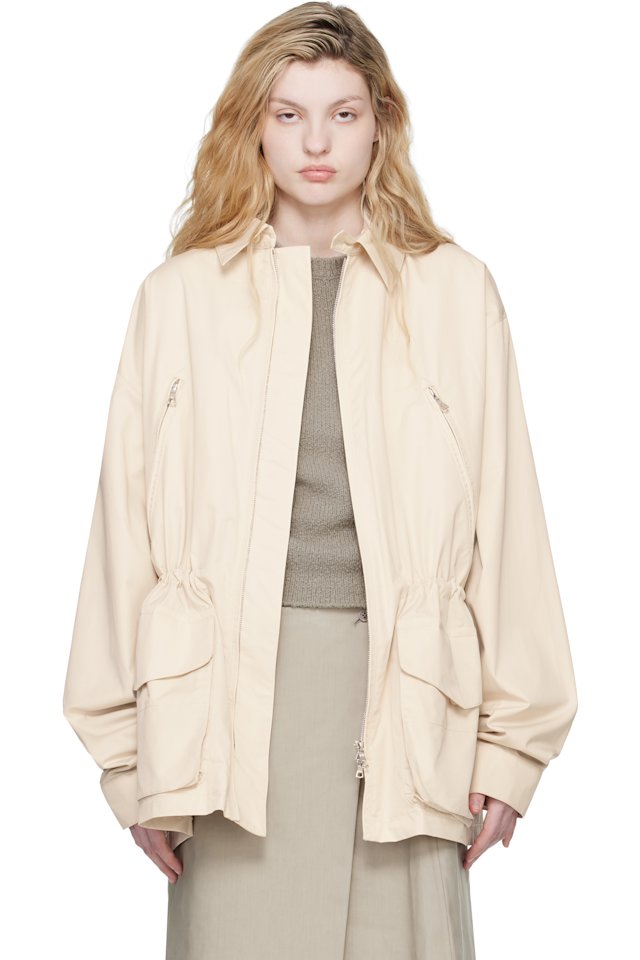 Rier — Off-White Cotton Field Jacket