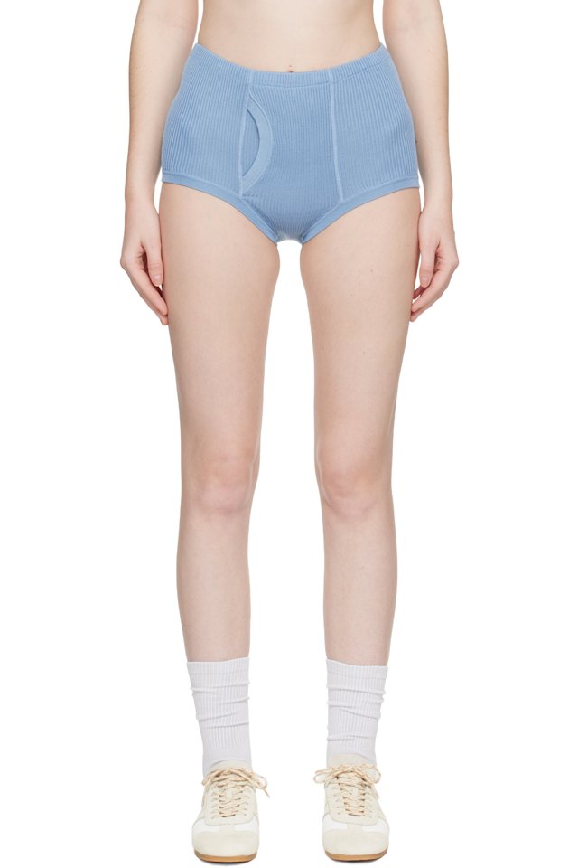 Rier — Blue Fine Rib Briefs
