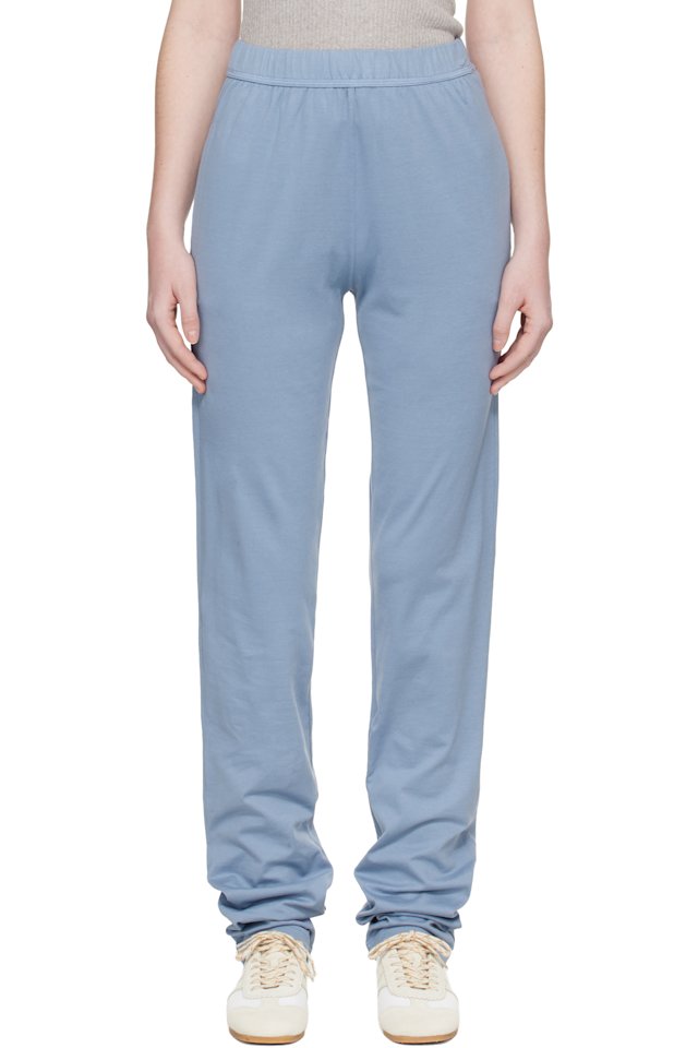 Rier — Blue Jersey Cotton Trousers