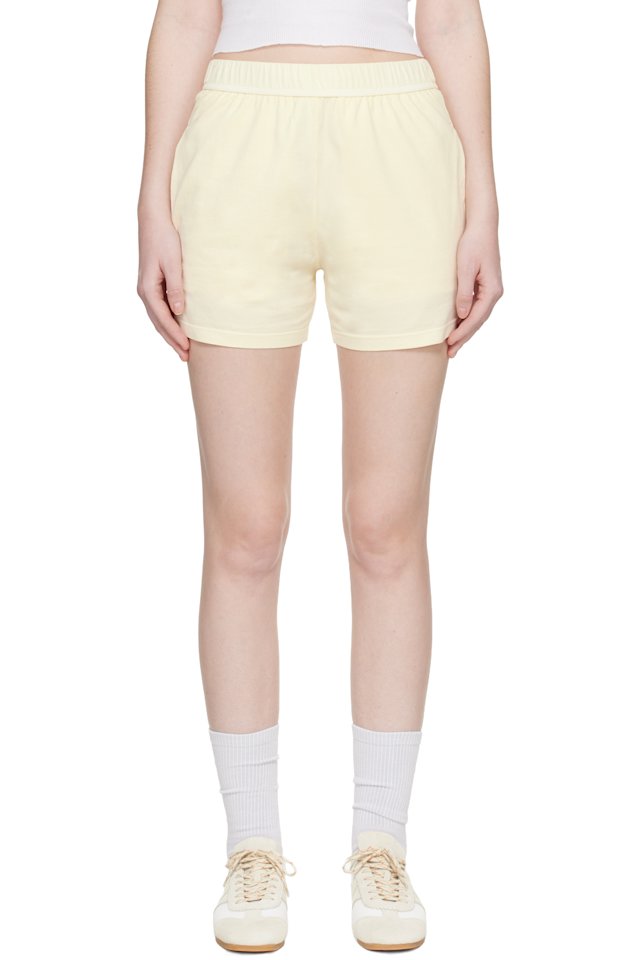 Rier — Yellow Jersey Cotton Shorts