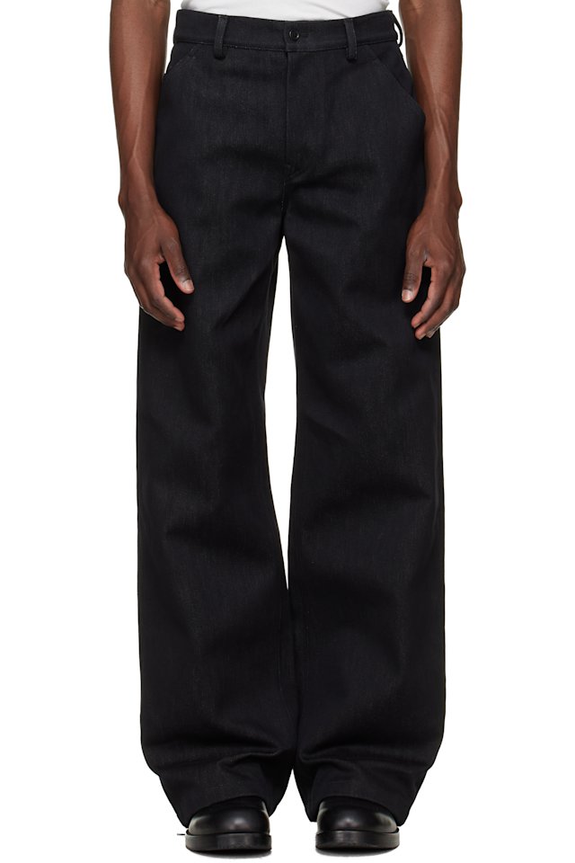 Rier — Black Gabardine Trousers