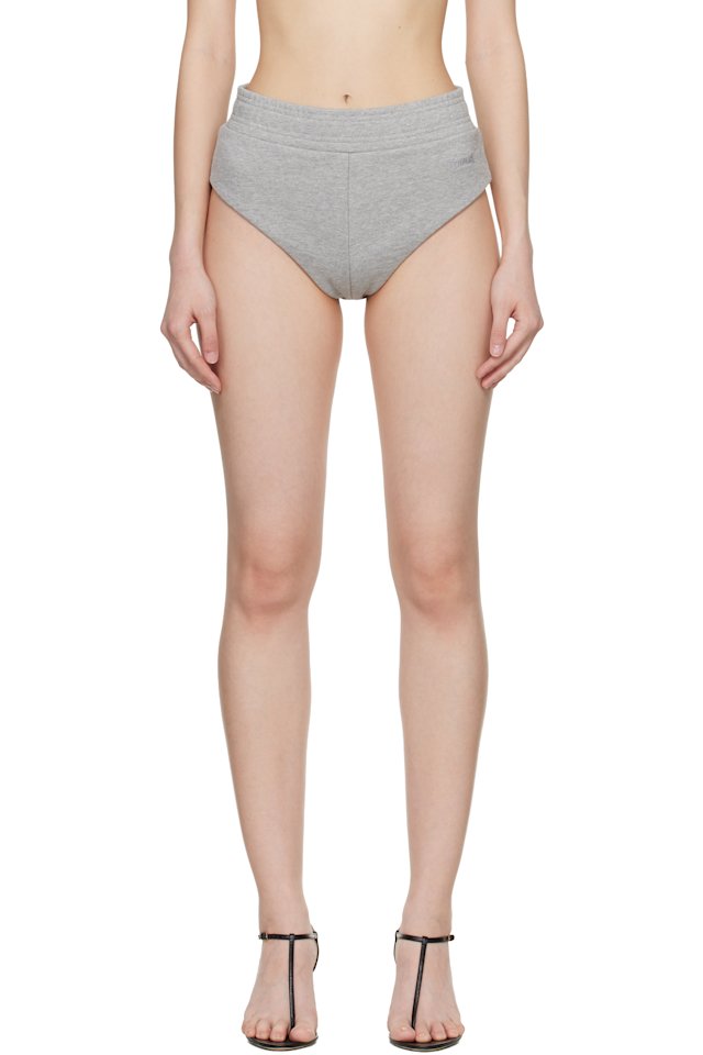 VETEMENTS — Gray Jersey Hot Shorts