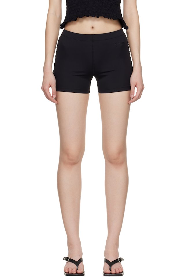 VETEMENTS — Black Push-Up Yoga Shorts