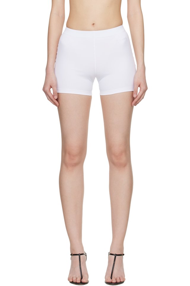 VETEMENTS — White Push-Up Yoga Shorts
