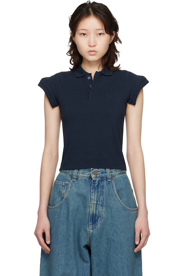 VETEMENTS — Navy Sleeves To Front Polo