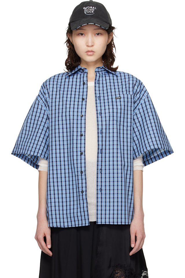 VETEMENTS — Blue Short Sleeve Shirt