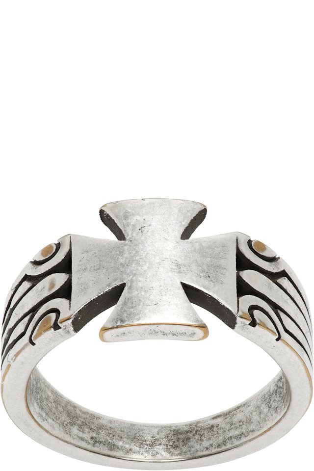 VETEMENTS — Biker Cross Pattern Ring