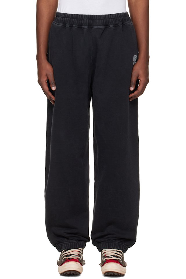 VETEMENTS — Black Biker Cross Logo Sweatpants