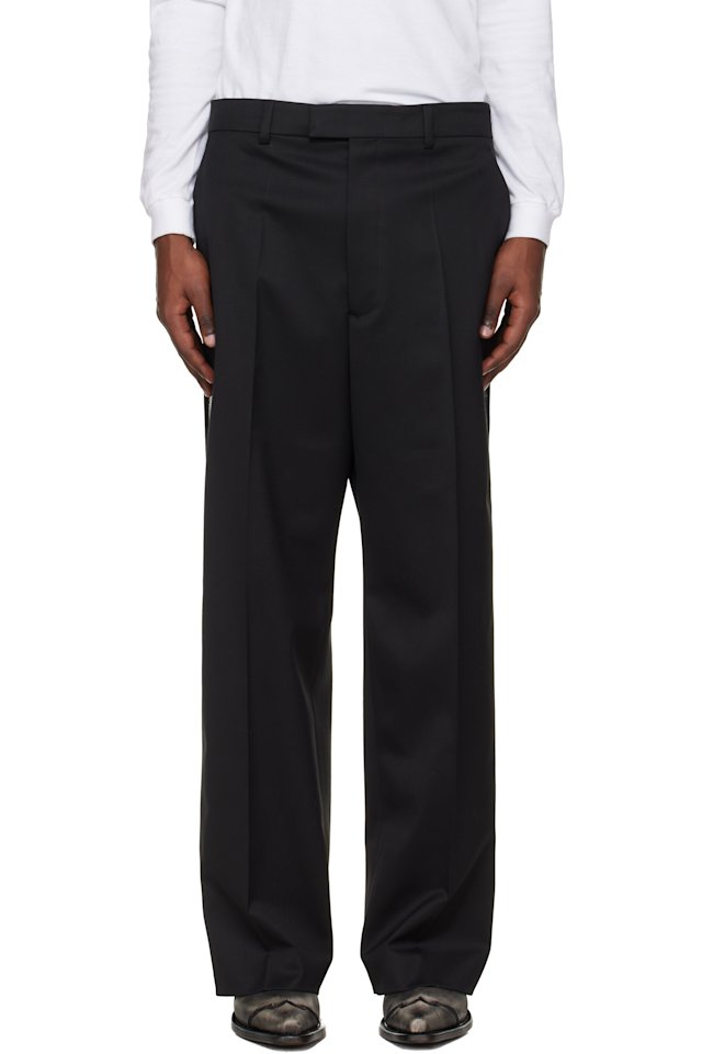 VETEMENTS — Black Taped Tailored Trousers