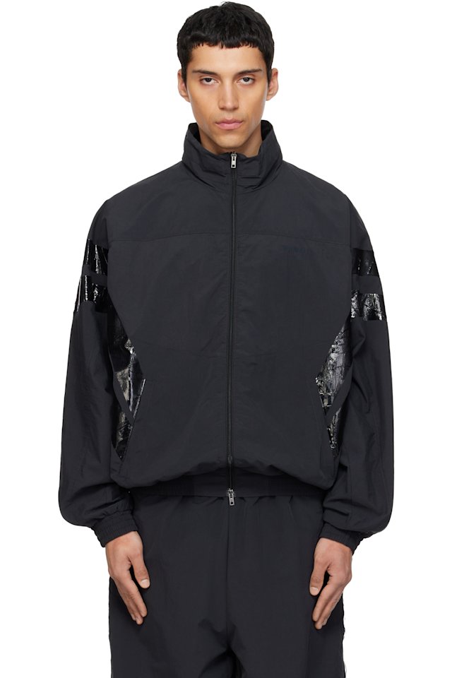 VETEMENTS — Black Taped Track Jacket