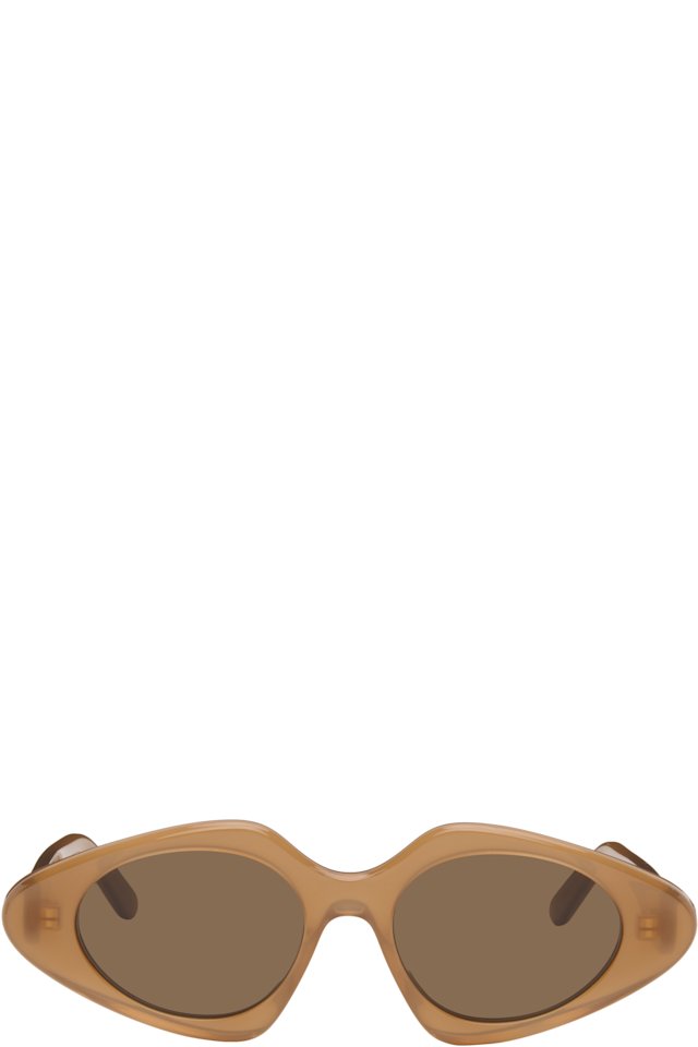 LOEWE — Brown Triangle Slim Sunglasses