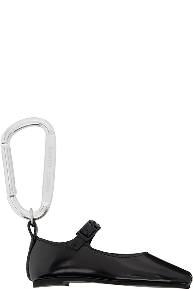 Sandy Liang — Black Mary Jane Pointe Bag Charm