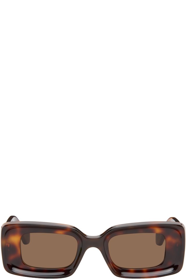 LOEWE — Brown Rectangular Sunglasses