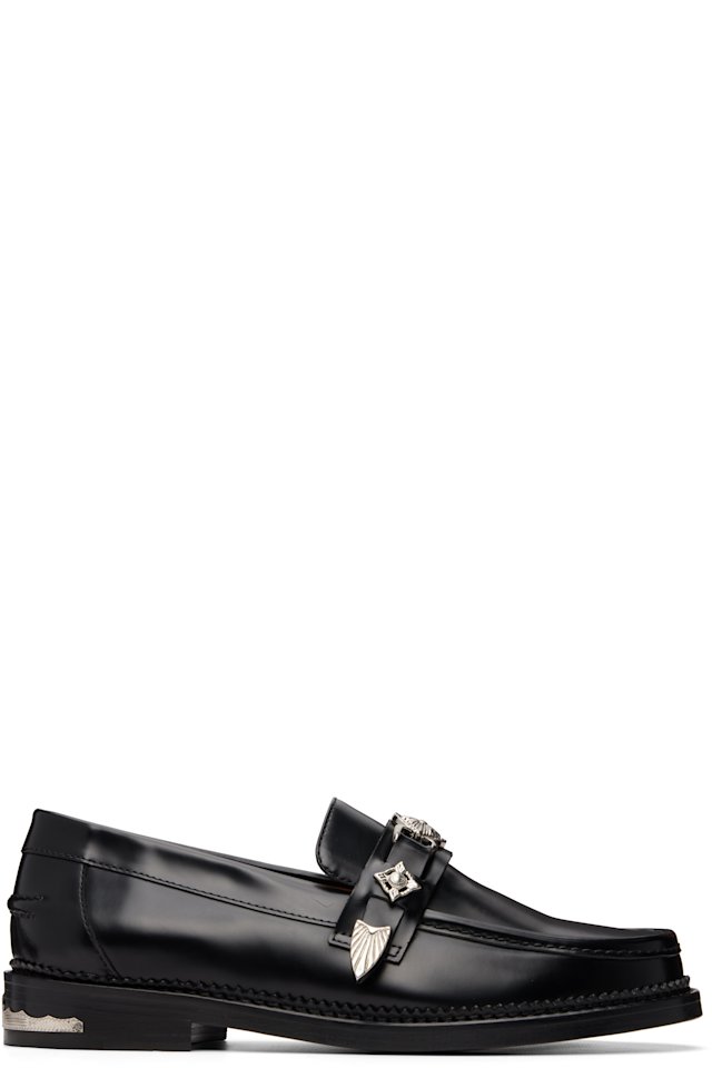 Toga Virilis — SSENSE Exclusive Black Metal Loafers