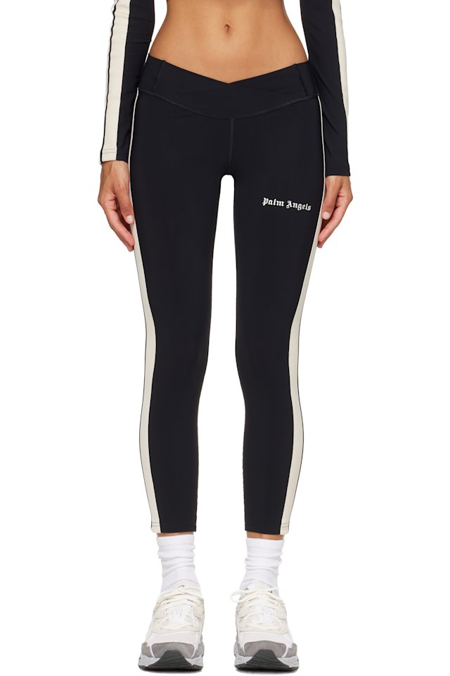 Palm Angels — Black Classic Logo Low Track Leggings