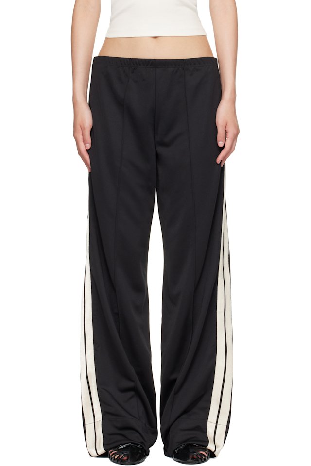 Palm Angels — Black Classic Logo Loose Track Pants