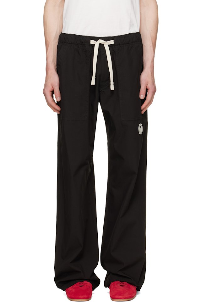 Palm Angels — Black Tree Logo Loose Trousers