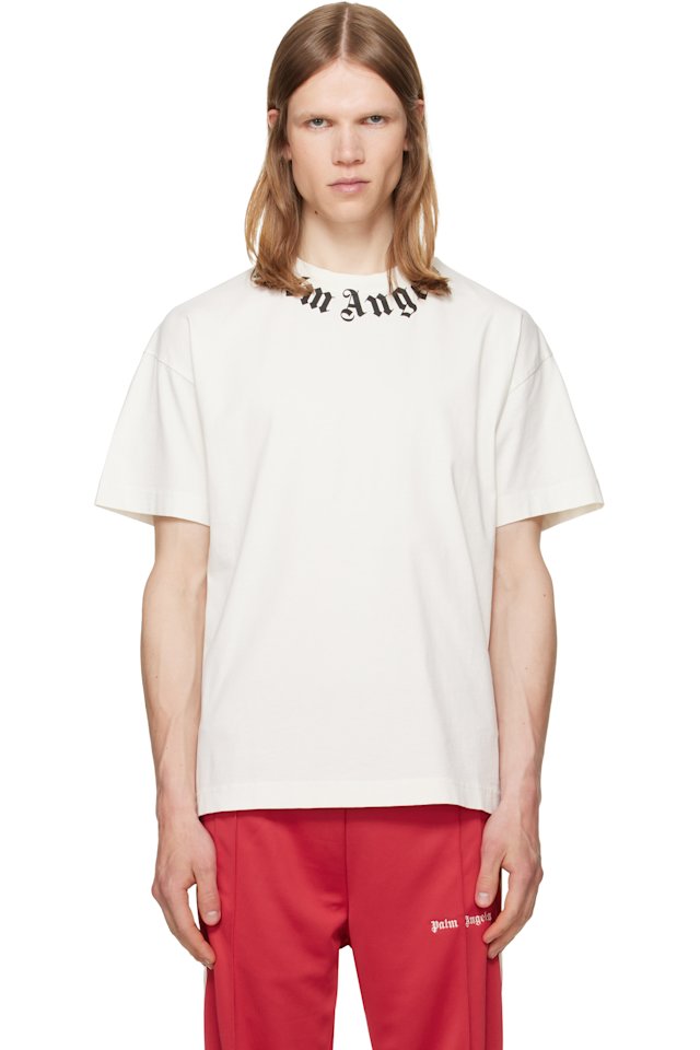 Palm Angels — Off-White Neck Logo T-shirt