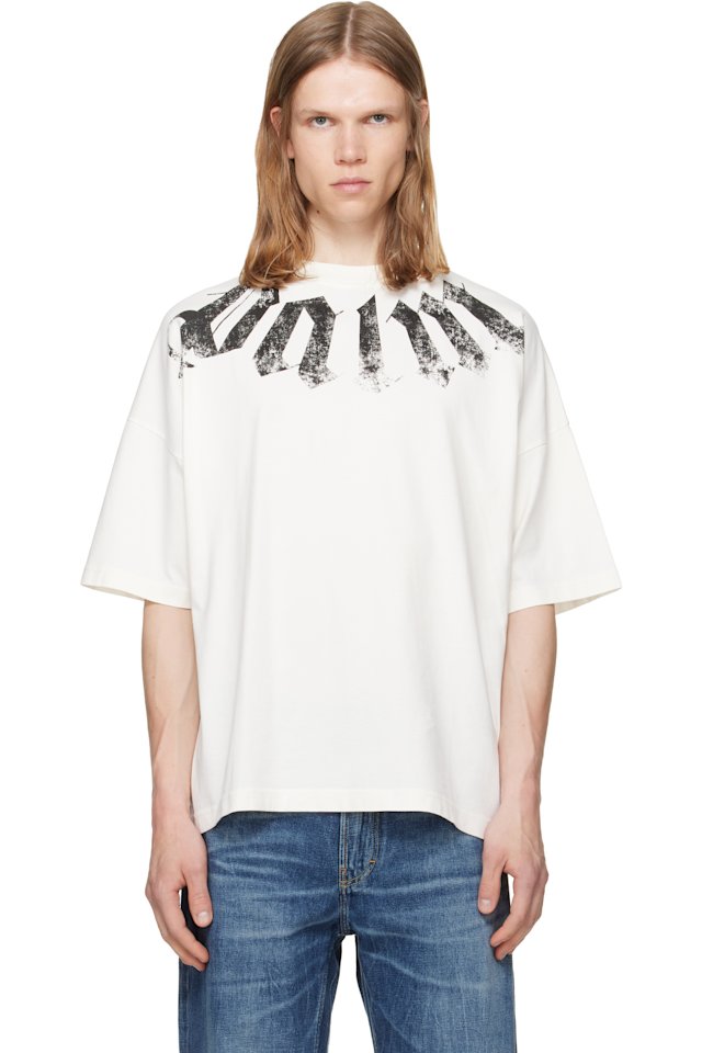 Palm Angels — Off-White Big Neck Logo Loose T-shirt