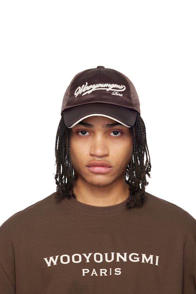 WOOYOUNGMI — Brown Rope Embroidered Ball Cap