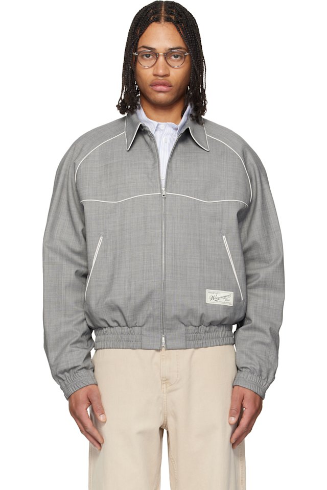 WOOYOUNGMI — Gray Wool Poly Banding Jacket