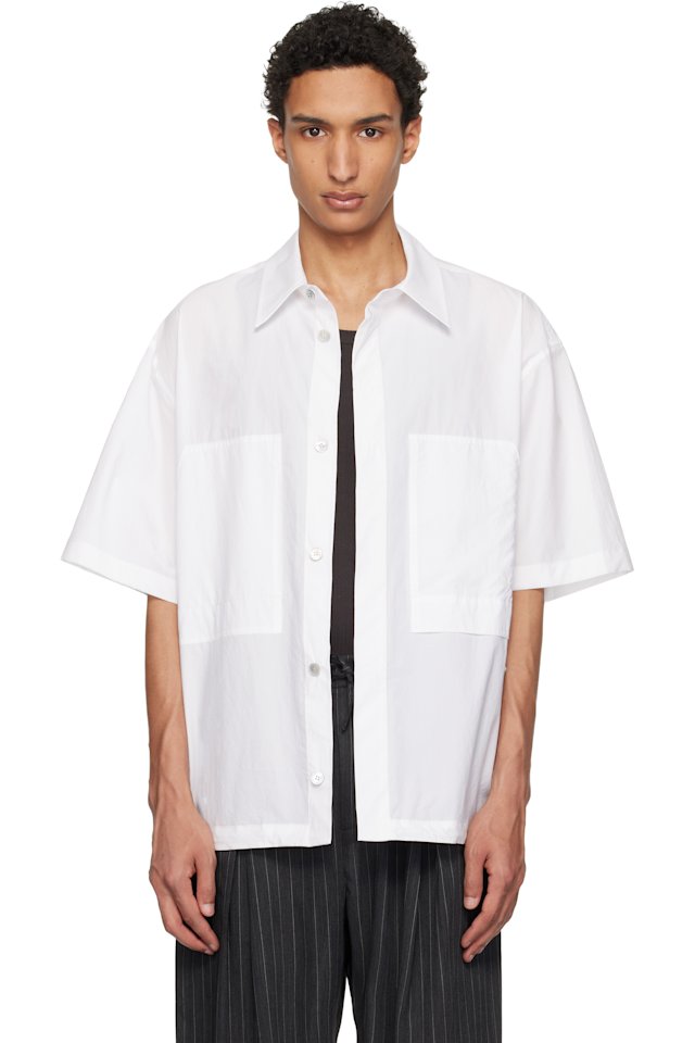 WOOYOUNGMI — White Short Sleeve Cotton Shirt