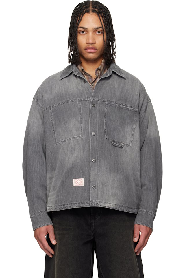 WOOYOUNGMI — Black Lightweight Denim Shirt