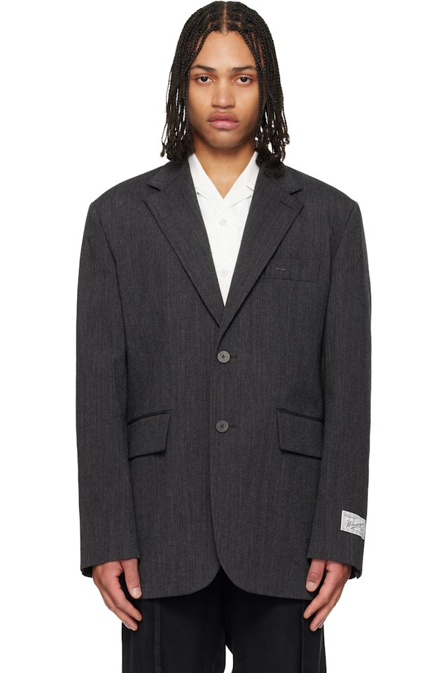 WOOYOUNGMI — Gray Oxford Single Blazer