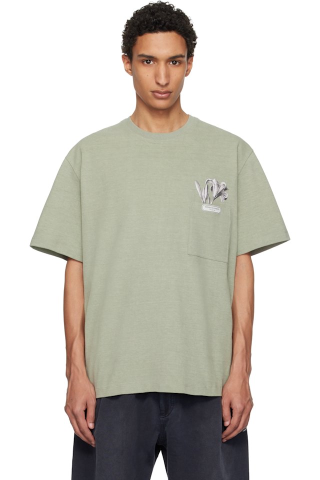 WOOYOUNGMI — Khaki Flower Back Logo T-shirt
