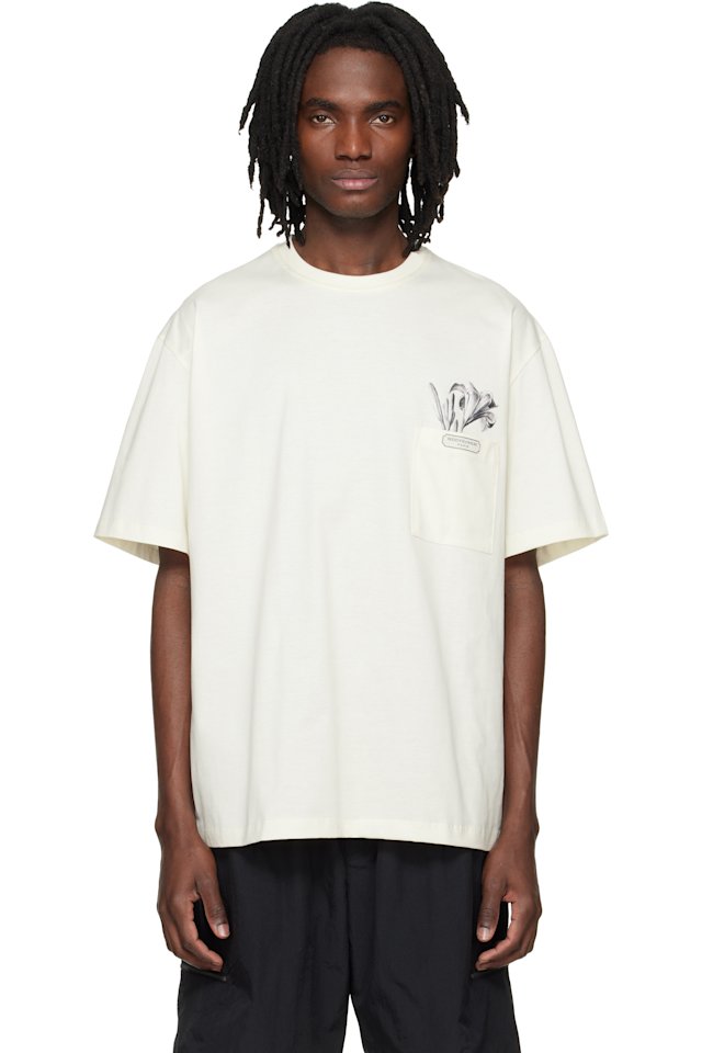 WOOYOUNGMI — Off-White Flower Back Logo T-shirt