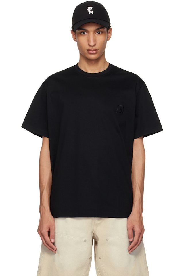 WOOYOUNGMI — Black Cotton Back Logo T-shirt