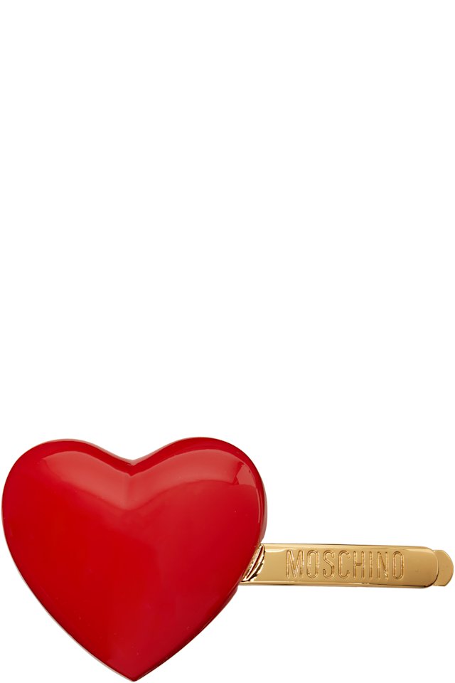 Moschino — Red Heart Hair Clip